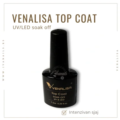 Završni sjaj Venalisa daje intenzivan sjaj i dugotrajnu zaštitu gel lak manikira.