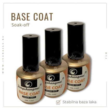 Baza FSM Base Coat 15 ml obezbeđuje stabilno prijanjanje i dugotrajnost manikira.