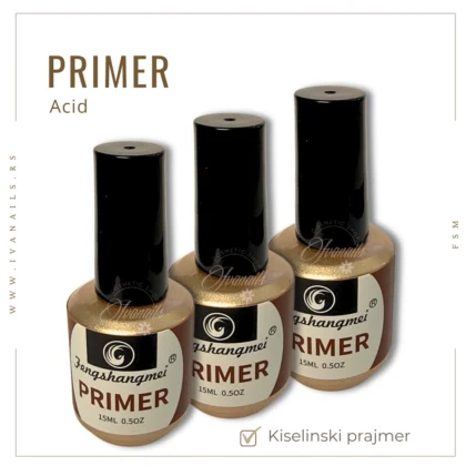 Prajmer FSM Acid Primer 15 ml obezbeđuje maksimalno prijanjanje materijala na nokat.