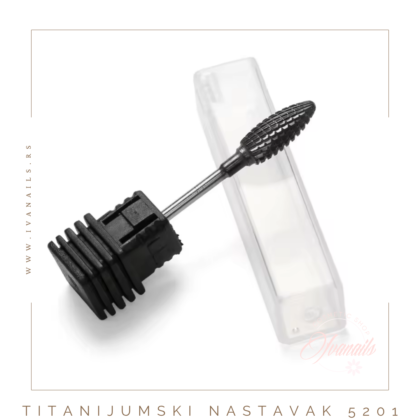Titanijumski crni nastavak za efikasno skidanje gela i akrila bez grejanja nokta