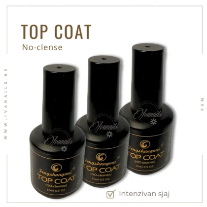 Završni sjaj FSM Top Coat 15 ml daje intenzivan sjaj i dugotrajnu zaštitu noktiju.