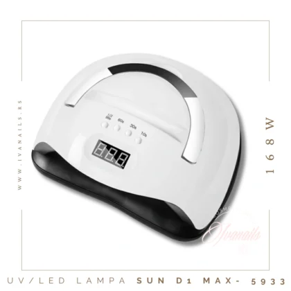 Profesionalna UV/LED lampa za nokte 168W – SUN D1 MAX sa 36 LED dioda, automatskim senzorom i tajmerima. Ultra snažna i efikasna lampa za brzu polimerizaciju gela i trajnog laka.