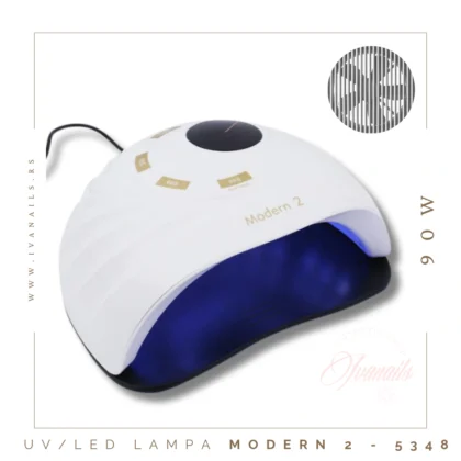Profesionalna UV/LED lampa za nokte 90W – MODERN 2 sa 45 sijalica, ugrađenim ventilatorom, automatskim senzorom i tajmerima – brza i efikasna polimerizacija gela, baze i trajnog laka.