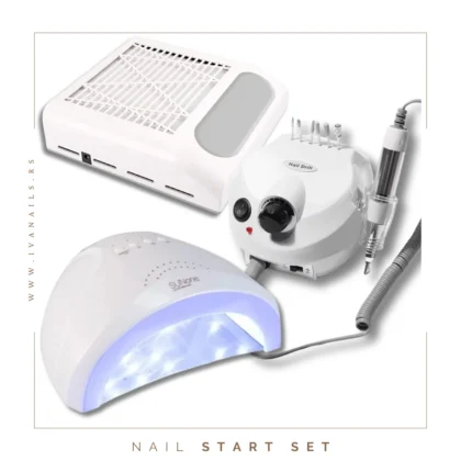 Set za nokte – Nails Start: SUN One 48W lampa, električna turpija 25.000 RPM (3996) i aspirator 80W (6005) – idealan početni komplet po sniženoj ceni.