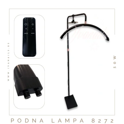 Podna LED lampa – 50W –-- sa podešavanjem jačine i temperature svetla – idealna za kozmetičke salone i radne prostore.