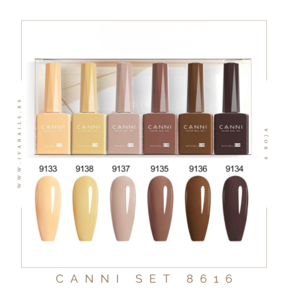 SET GEL LAKOVA CANNI 8616